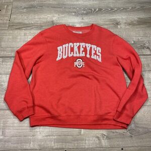 Ohio State Buckeyes Sweatshirt Crewneck Mens XL Red NCAA Football Varsity Brand
